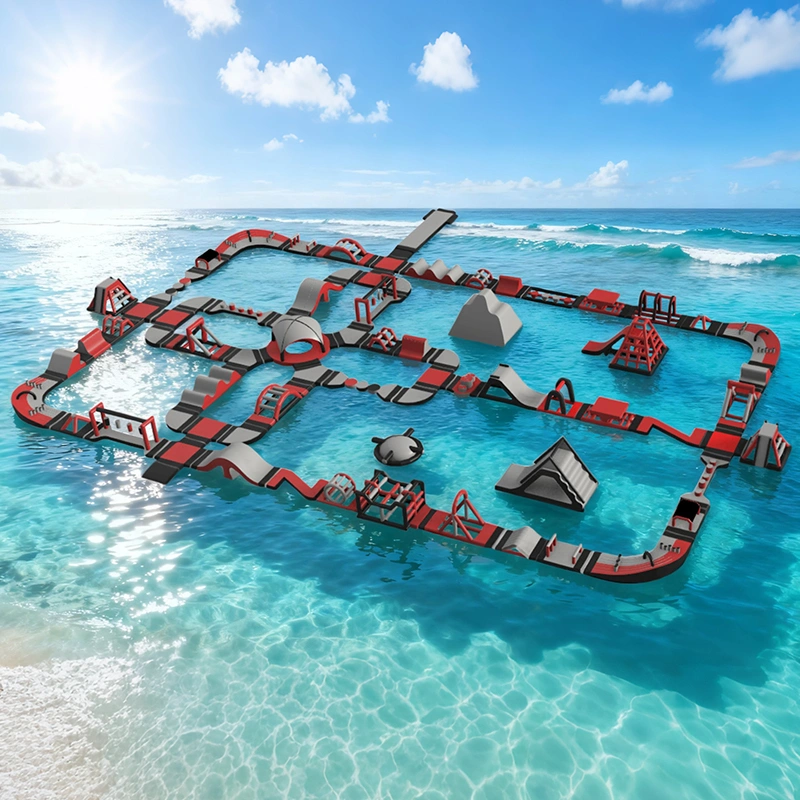 Inflatable Lake Obstacle Course - Product Reference 1 Inflatable Lake Obstacle Course - 1