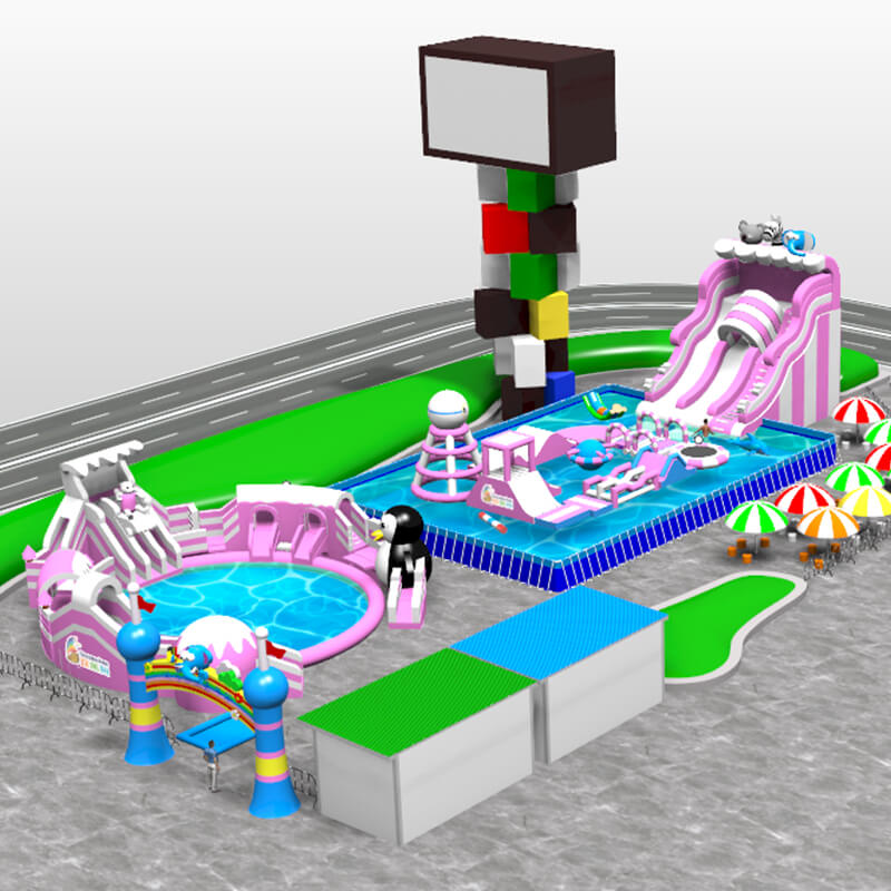 On Land Inflatable Water Parks - Product Reference 1 On Land Inflatable Water Parks - 1