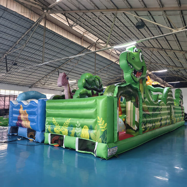 Dinosaur Themed Inflatable Obstacle Castle