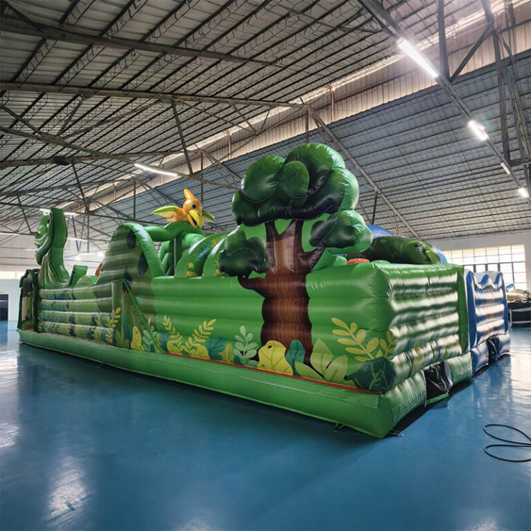 Dinosaur Themed Inflatable Obstacle Castle