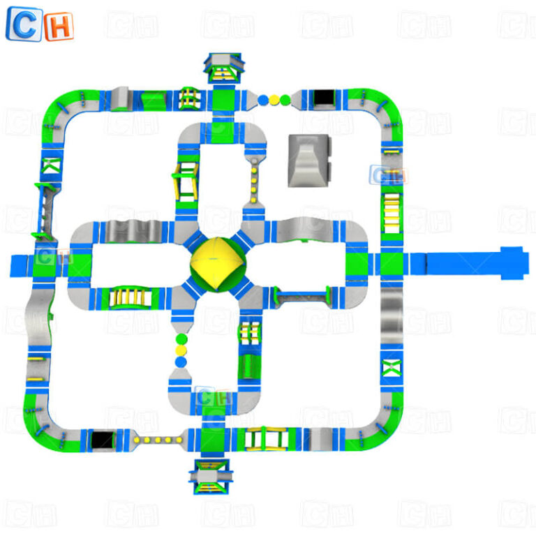 Inflatable Water Slide Obstacle Course