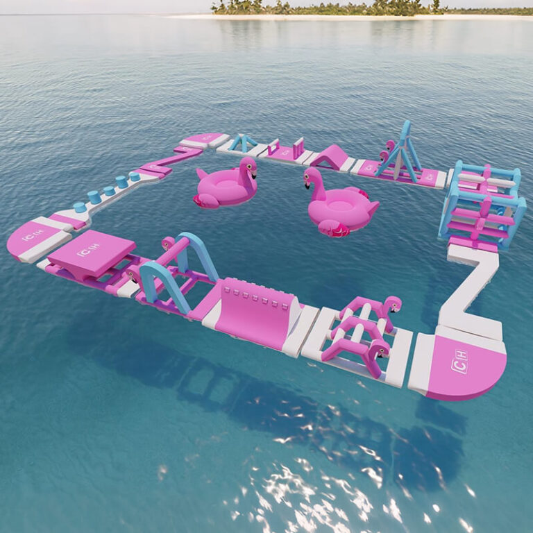 floating inflatable obstacle course