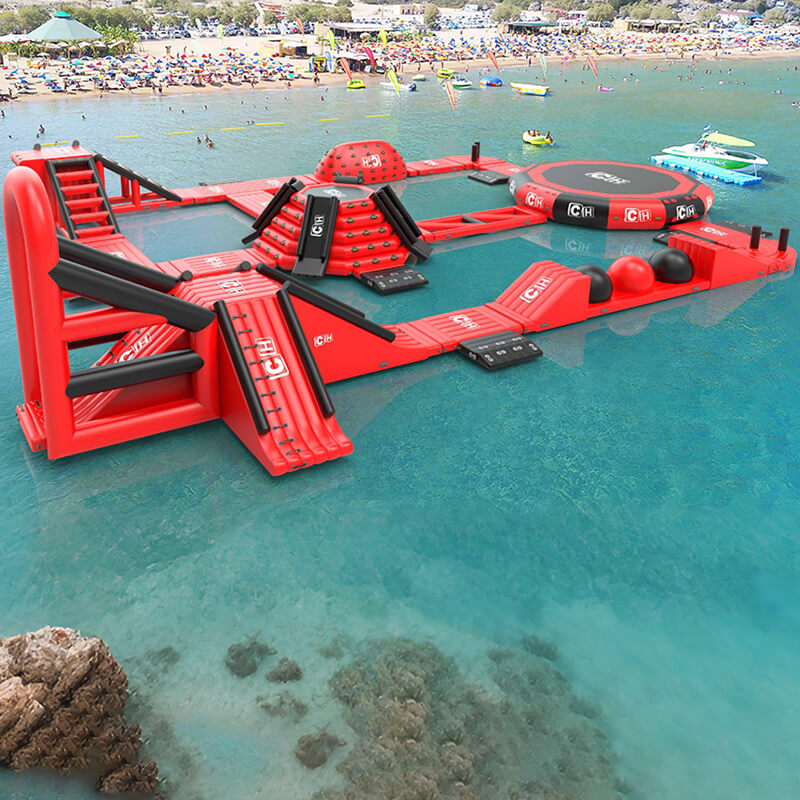 inflatable floating amusement park