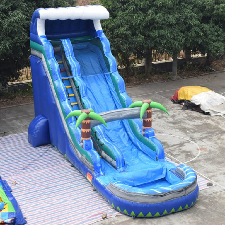inflatable water slide with pool