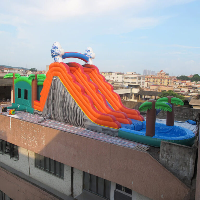 inflatable swimming pool and slide