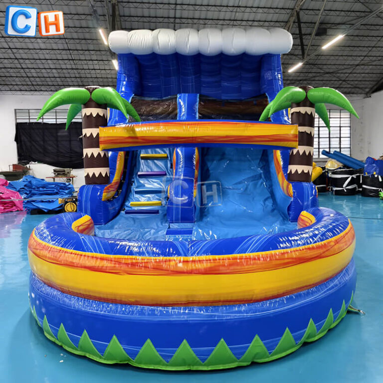 pool water slides inflatable