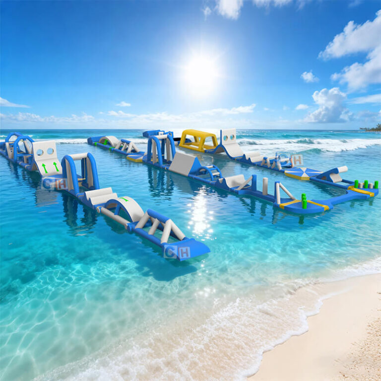 inflatable floating obstacle course