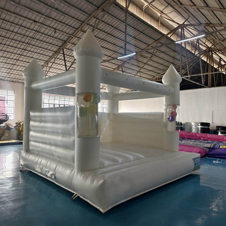 White bounce houses