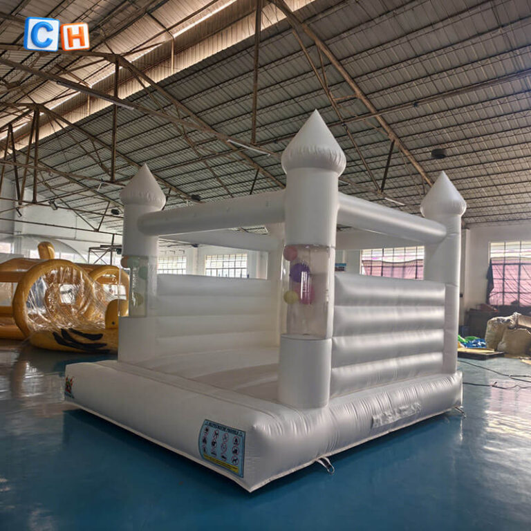 White bounce houses