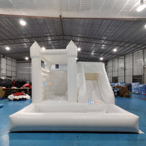 white bounce house