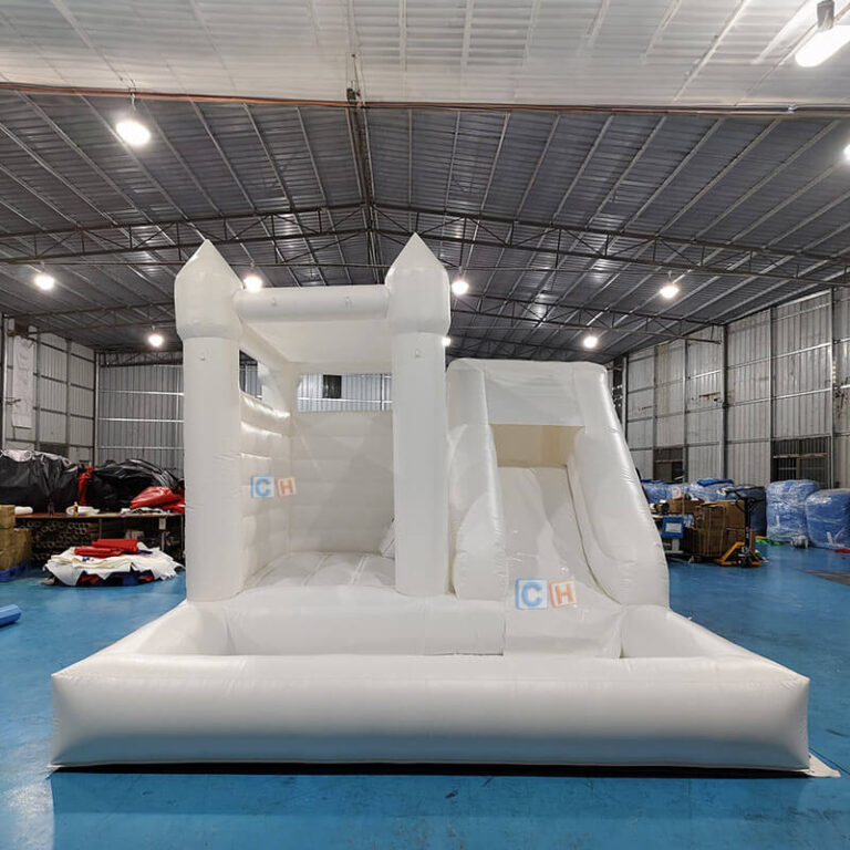 white bounce house