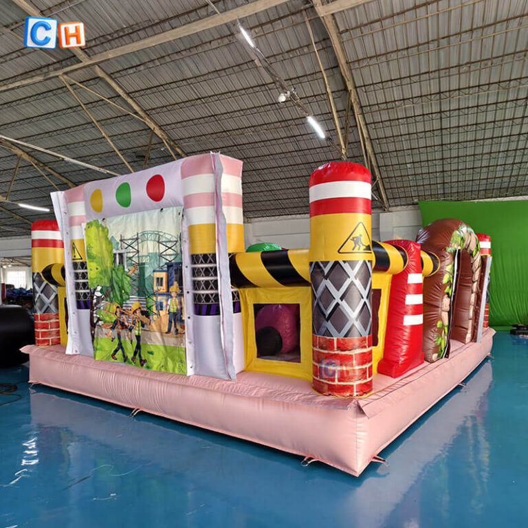 Inflatable bounce house with blower