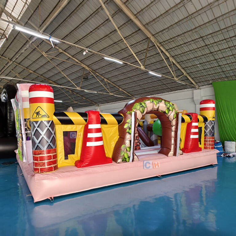 Inflatable bounce house with blower