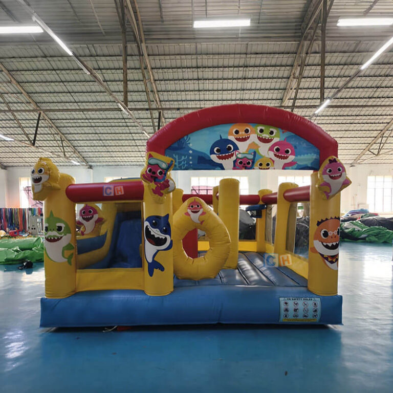 inflatable bounce house with slide