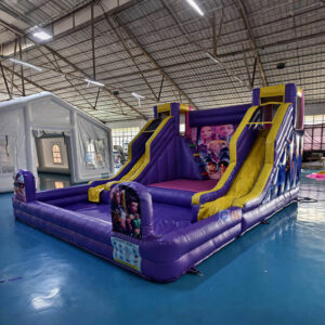 inflatable bounce house with slide