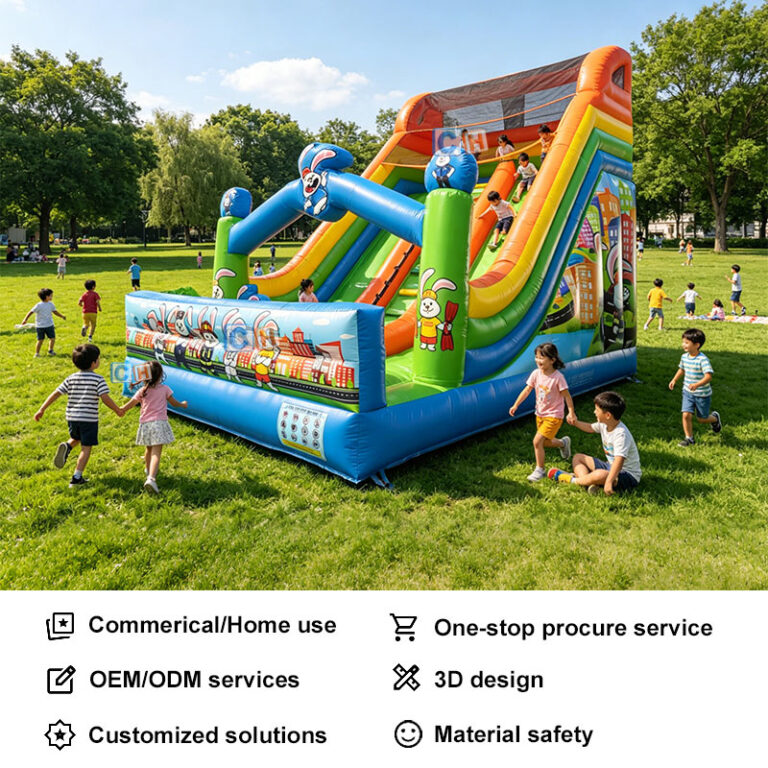 castle inflatable slide