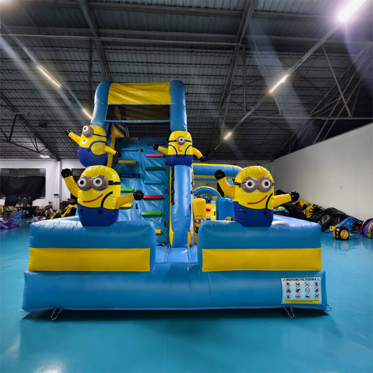 Minion Themed Inflatable Obstacle Course