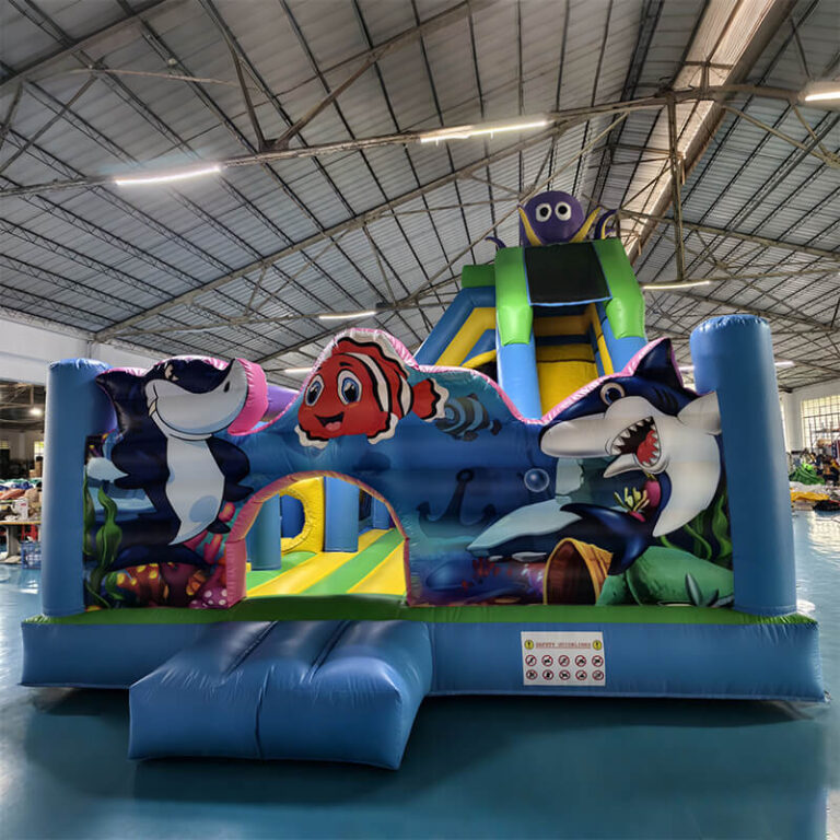 inflatable bouncy castle with slide