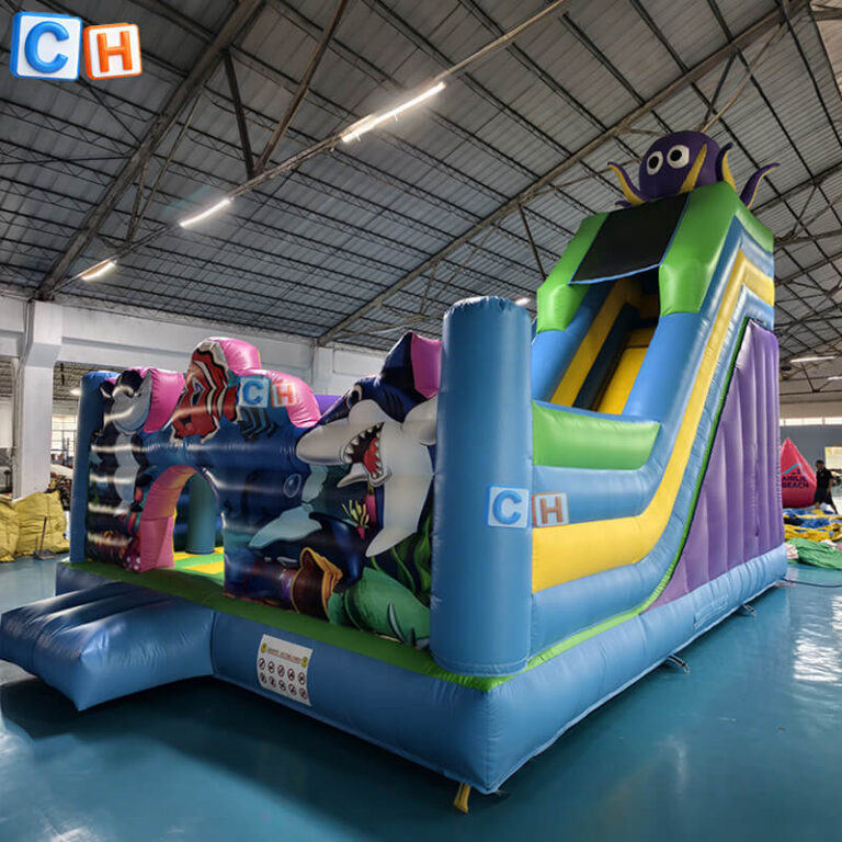 inflatable bouncy castle with slide
